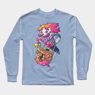 clown swinging swing cheerful Long Sleeve T-Shirt